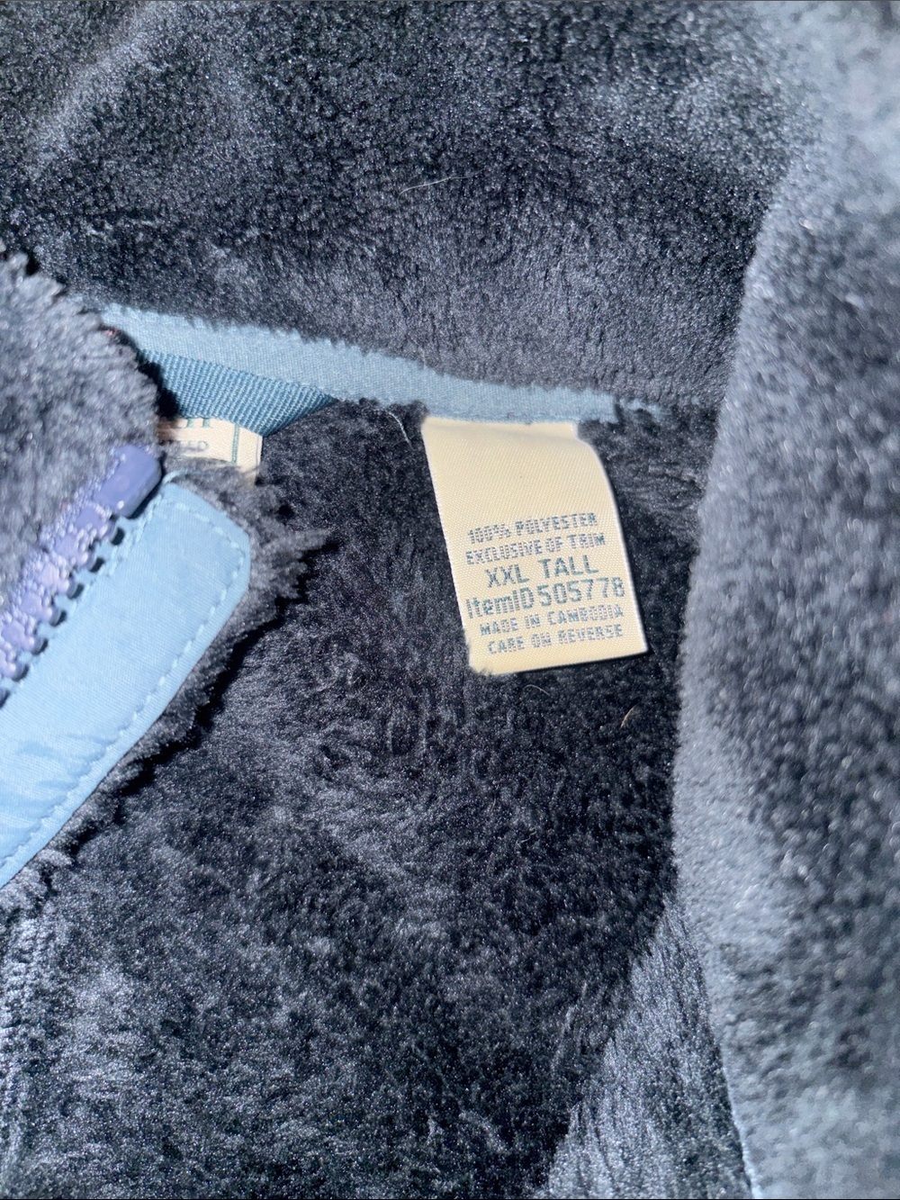 L.L. Bean Furry Polyster Multicolor Fleece Mens XXL tall - Picture 4 of 6